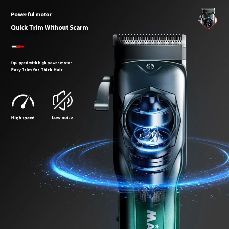 (image for) MARSKE Professional Hair Clipper Stainless Steel Blade Sharp Cutting High Power Low Noise LED Digital Display Rechargeable Adjustable